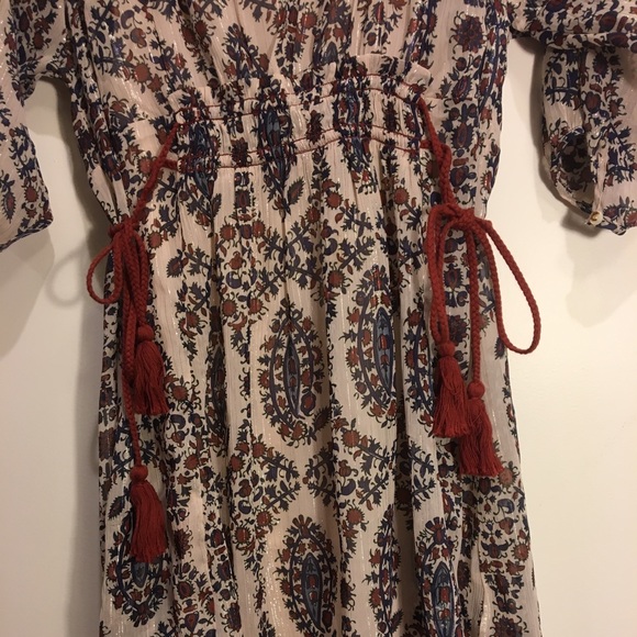 Sheer paisley Anthropologie dress with slip - Picture 5 of 7